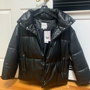 Faux Leather Puffer - Avec Les Filles (Large)